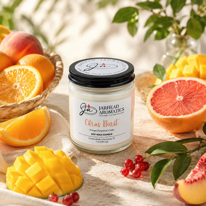 Citrus Burst Soy Wax Candle | Orange, Mango & Peach Candle