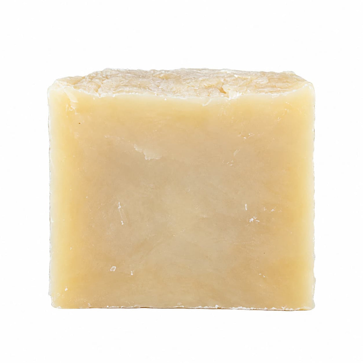 A square bar of rustic, natural Eucalyptus + Rosemary Natural Handmade Soap.