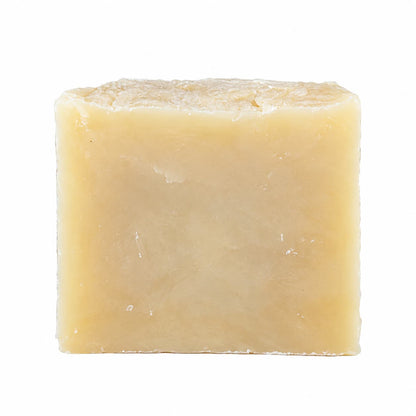 A square bar of rustic, natural Eucalyptus + Rosemary Natural Handmade Soap.
